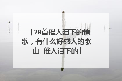 20首催人泪下的情歌,有什么好感人的歌曲 催人泪下的