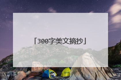 300字美文摘抄