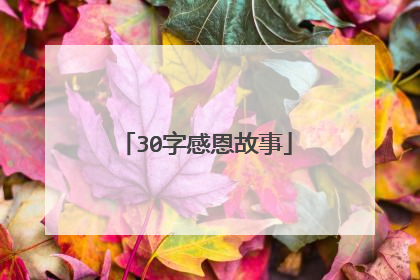 30字感恩故事