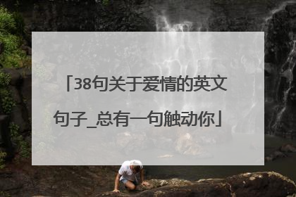 38句关于爱情的英文句子_总有一句触动你