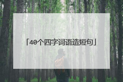 40个四字词语造短句