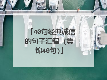 40句经典诚信的句子汇编 (集锦40句)