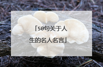 50句关于人生的名人名言