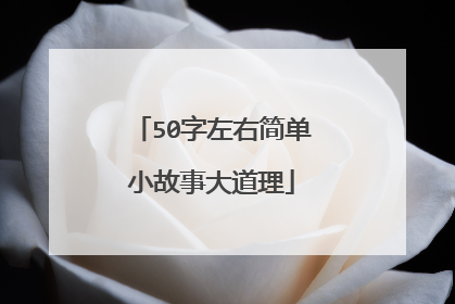 50字左右简单小故事大道理