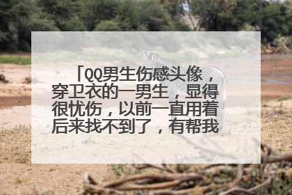QQ男生伤感头像,穿卫衣的一男生,显得很忧伤,以前一直用着后来找不到了,有帮我找到的高分!