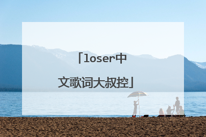 loser中文歌词大叔控