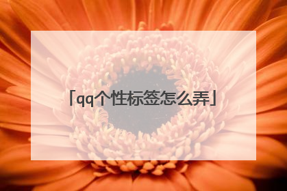 qq个性标签怎么弄