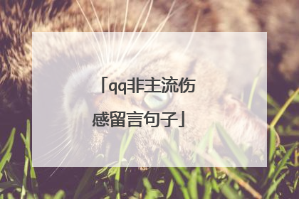 qq非主流伤感留言句子