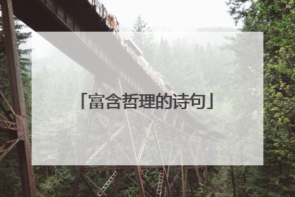 富含哲理的诗句